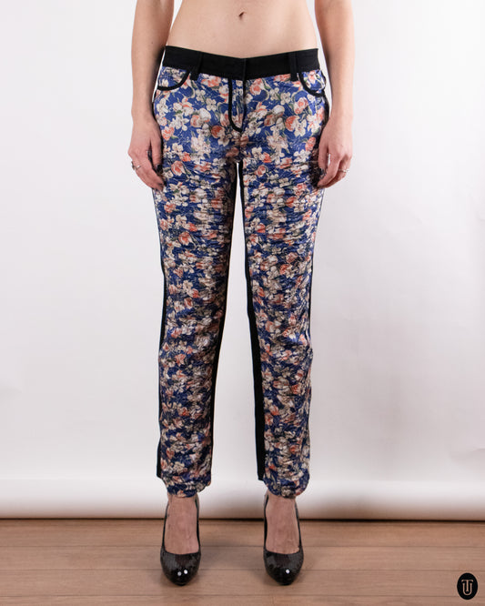 00's Roberto Cavalli Cotton Silk Floral Trousers L