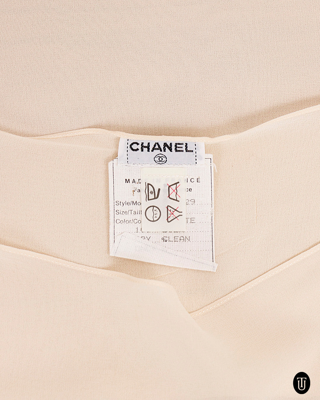2000s Chanel Sheer Silk Mini Skirt S