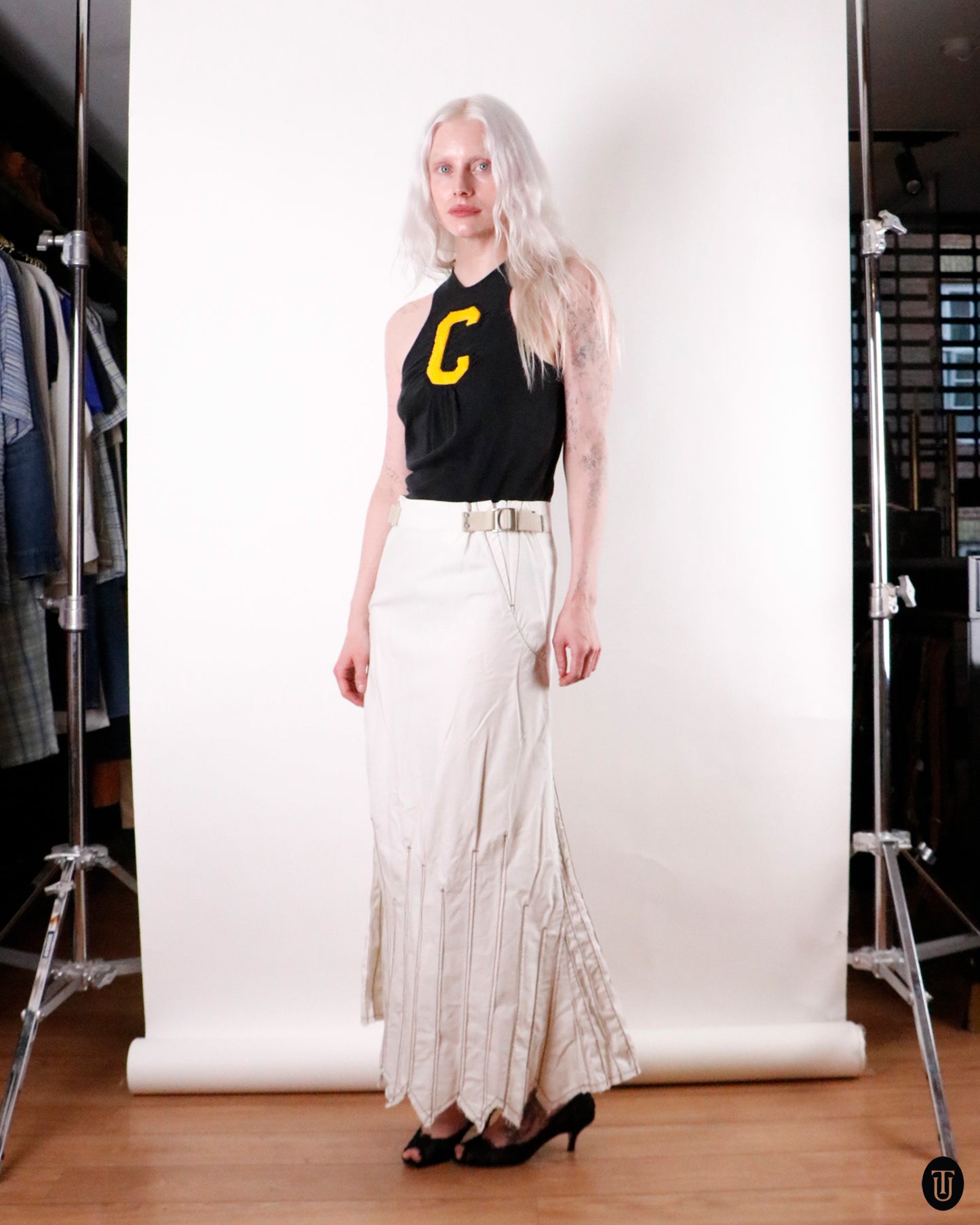 00's Marithé + François Girbaud Cotton Maxi Skirt S