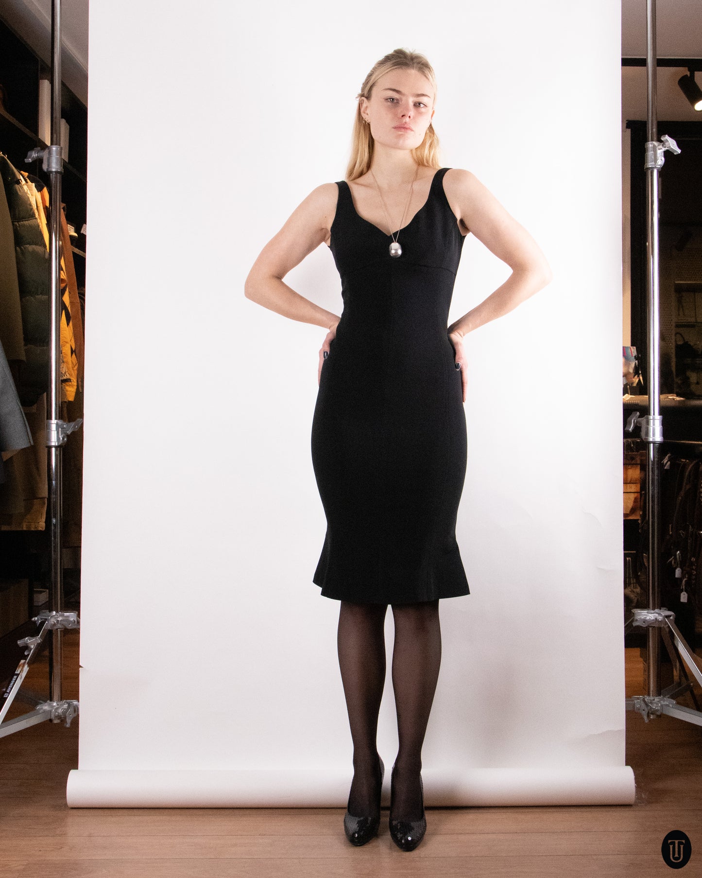 90's Versace Little Black Dress S