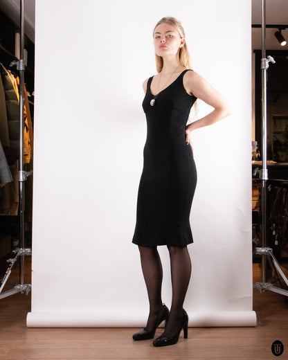 90's Versace Little Black Dress S