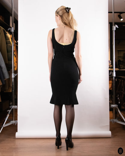 90's Versace Little Black Dress S