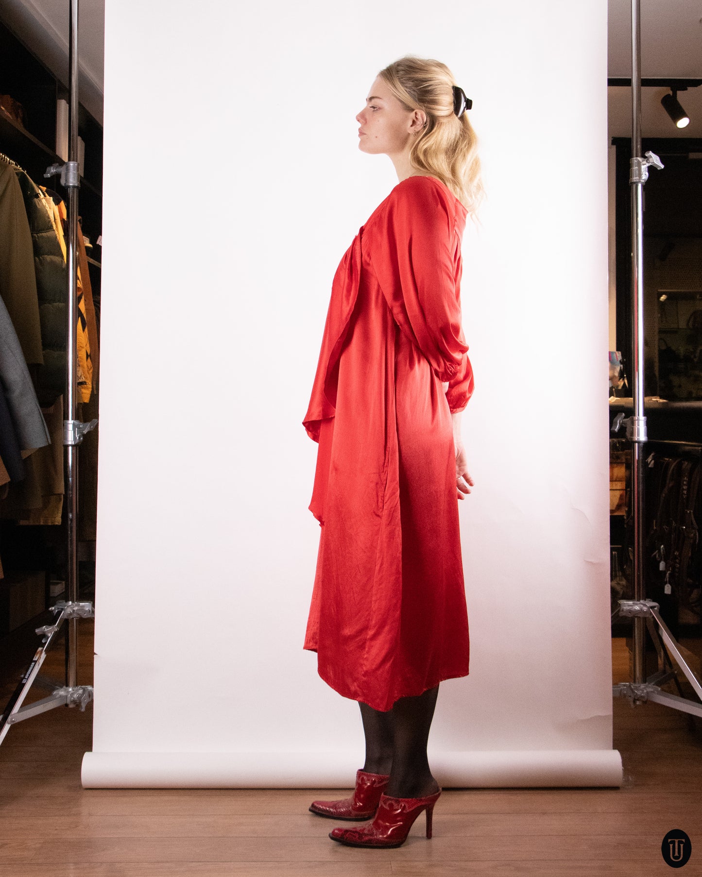 00's Benedikte Utzon Silk Dress XXL