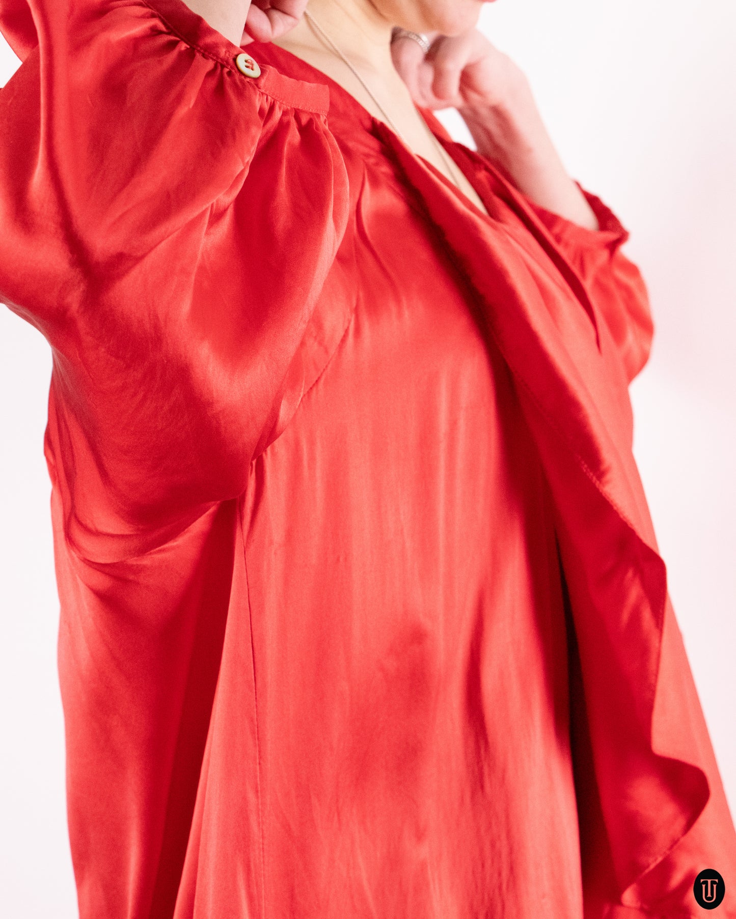00's Benedikte Utzon Silk Dress XXL