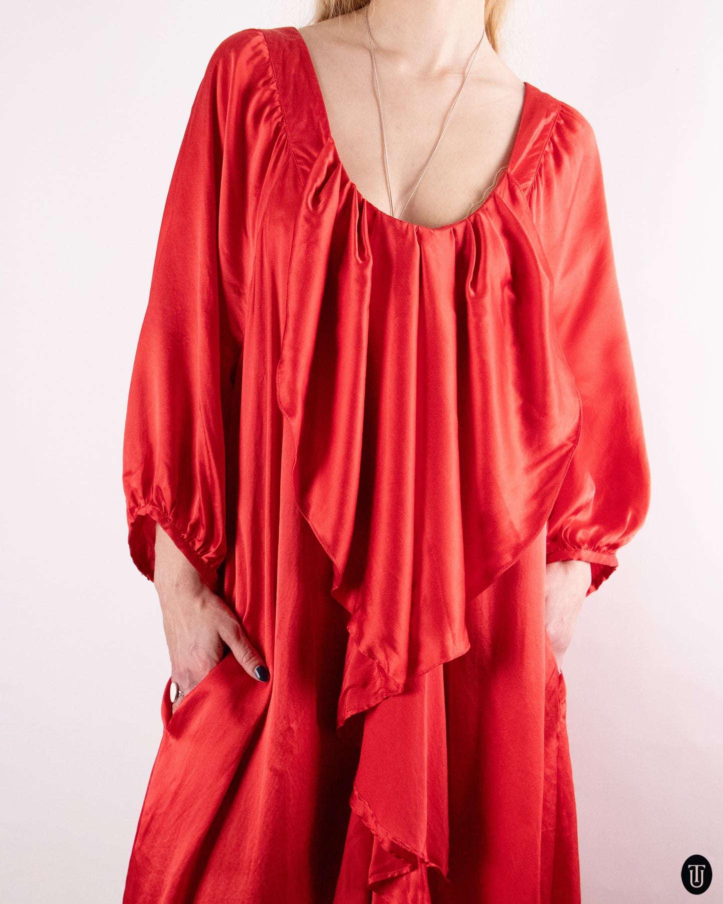00's Benedikte Utzon Silk Dress XXL