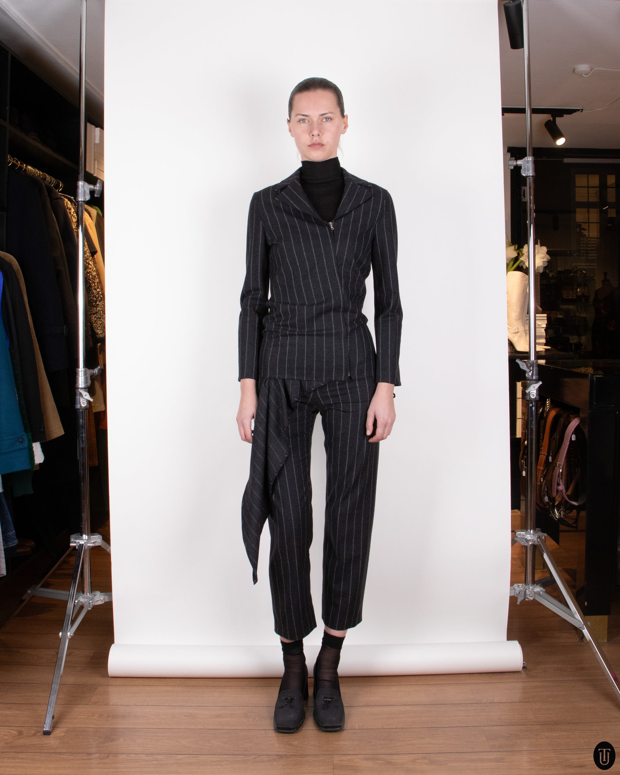 90s Gianfranco Ferre Two-Piece Pinstripe Suit XS