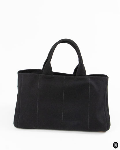 00's Prada Rhinestone Studded Canapa Tote
