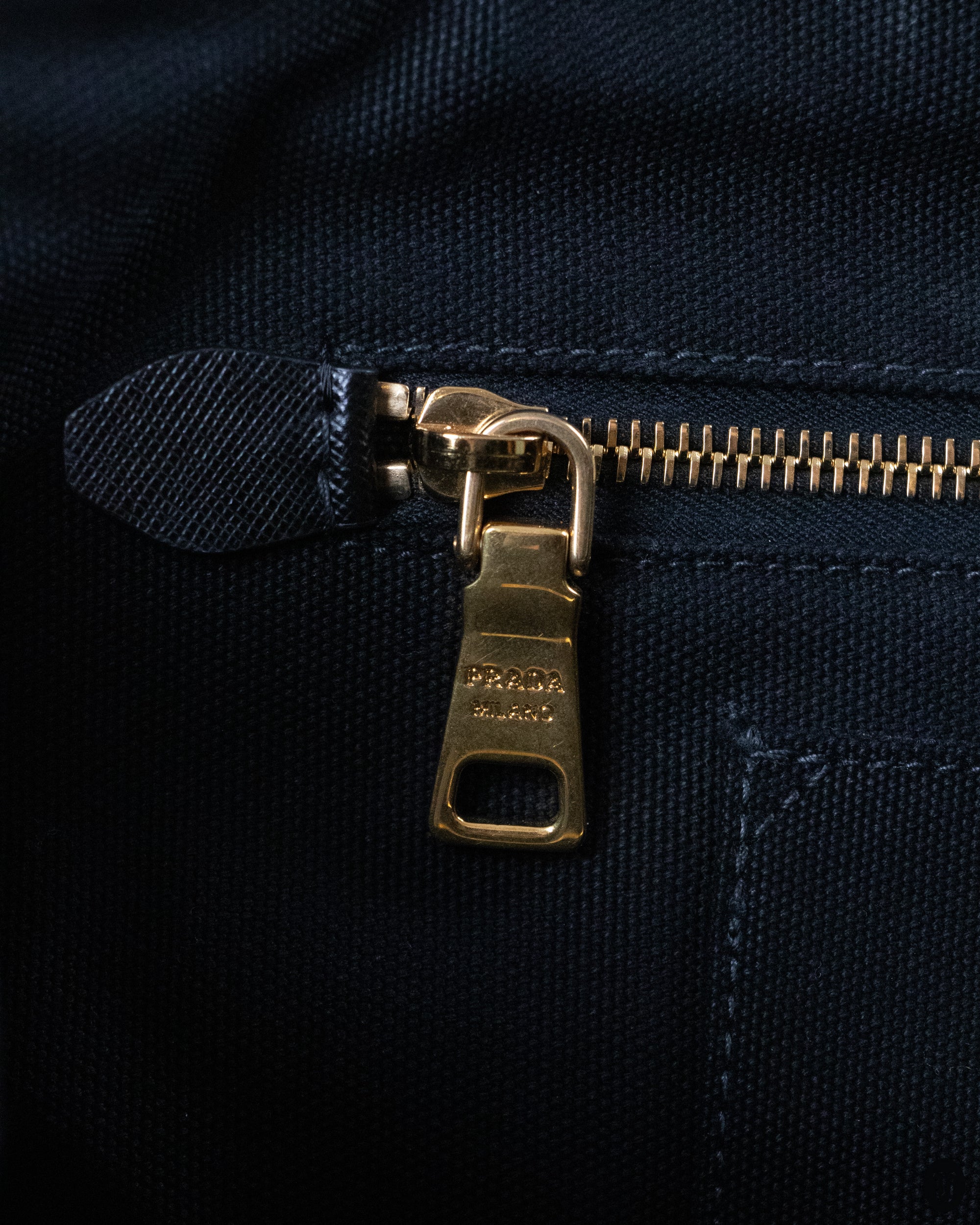 00's Prada Rhinestone Studded Canapa Tote