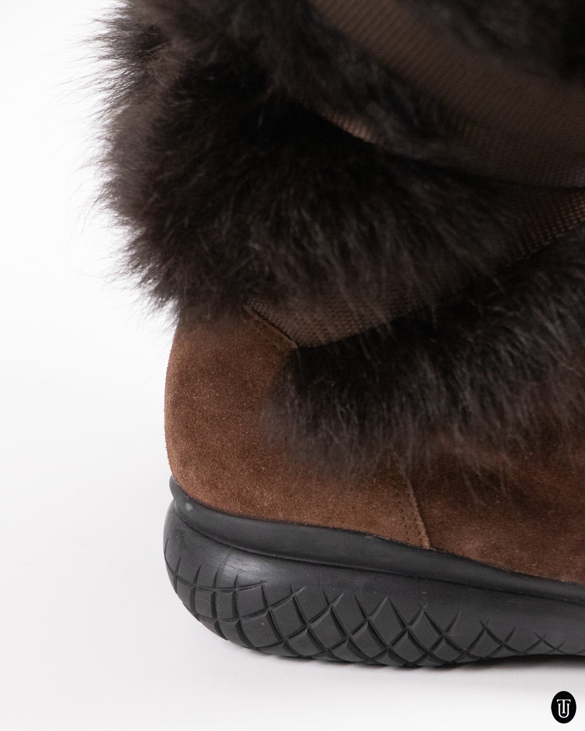 00's Prada Fur Riding Boots 38