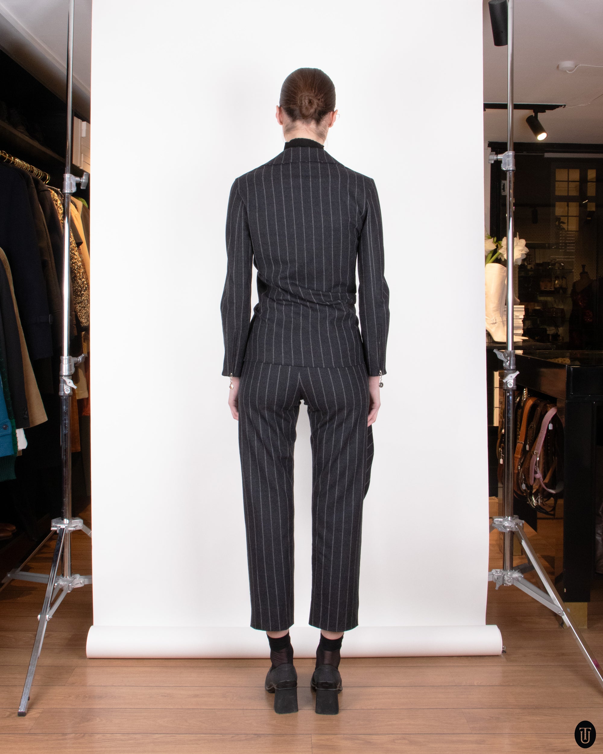 90s Gianfranco Ferre Two-Piece Pinstripe Suit XS