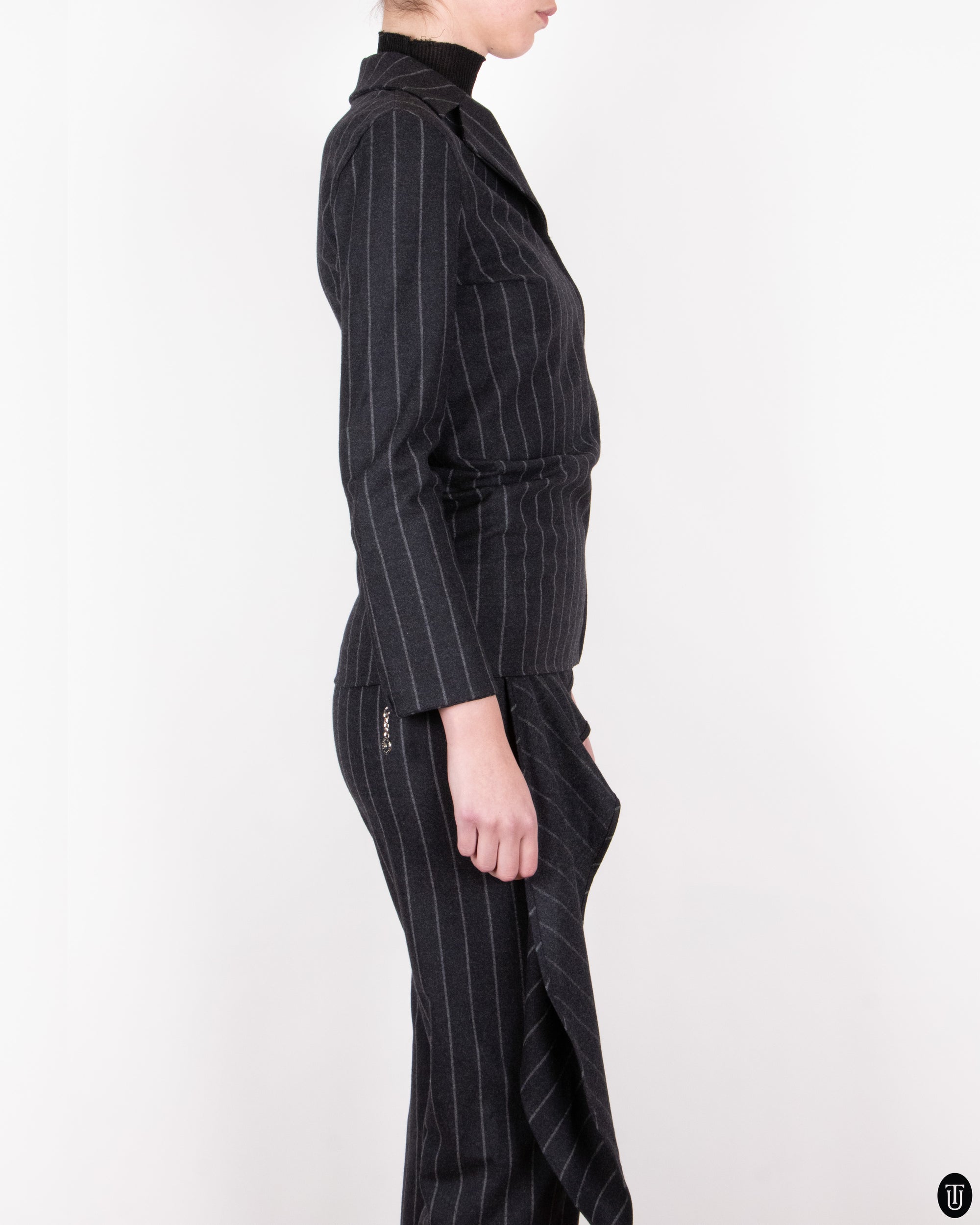 90s Gianfranco Ferre Two-Piece Pinstripe Suit XS