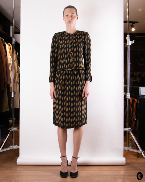 80's Emanuel Ungaro Two-piece Silk Set S
