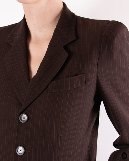 90's Jean Paul Gaultier Pinstripe Wool Blend Suit S