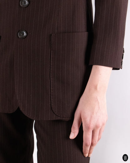 90's Jean Paul Gaultier Pinstripe Wool Blend Suit S