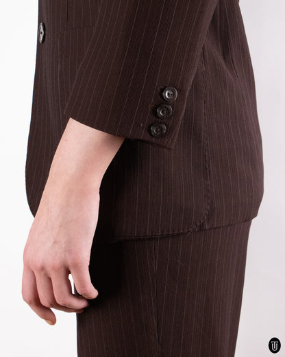 90's Jean Paul Gaultier Pinstripe Wool Blend Suit S