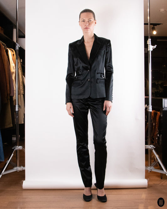 00's Galliano Black Two-piece Set M