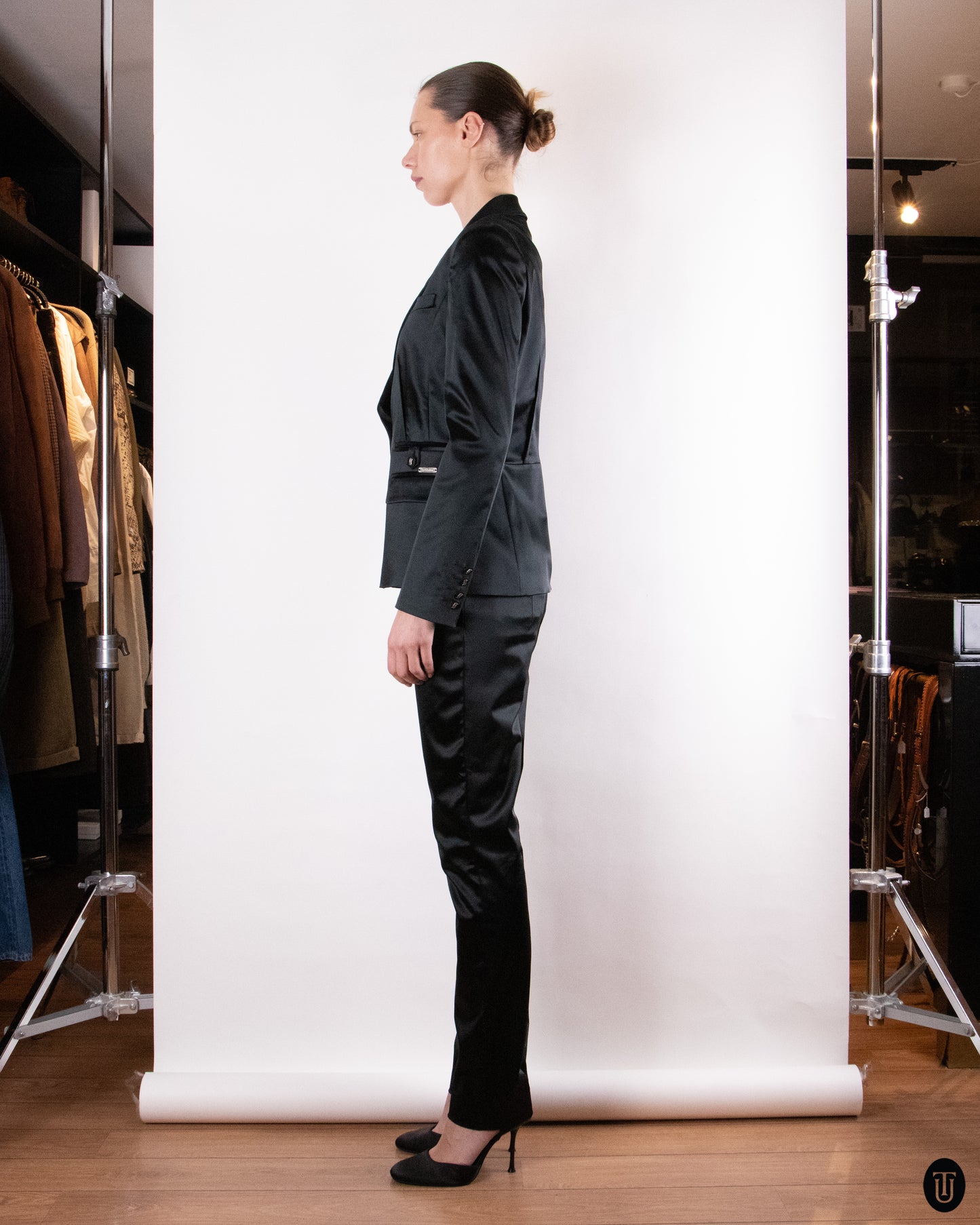 00's Galliano Black Two-piece Set M