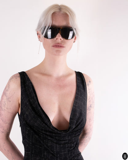90's Jean Paul Gaultier Slinky Black Dress S