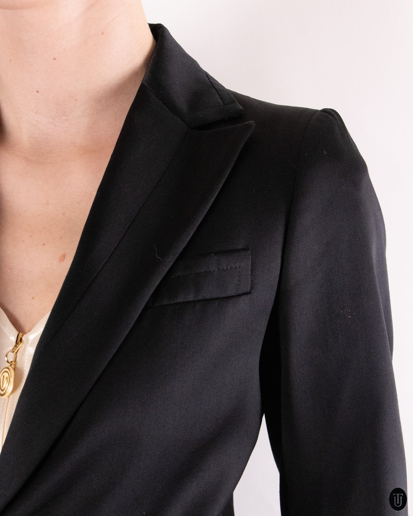 00's Costume National Long Black Blazer S