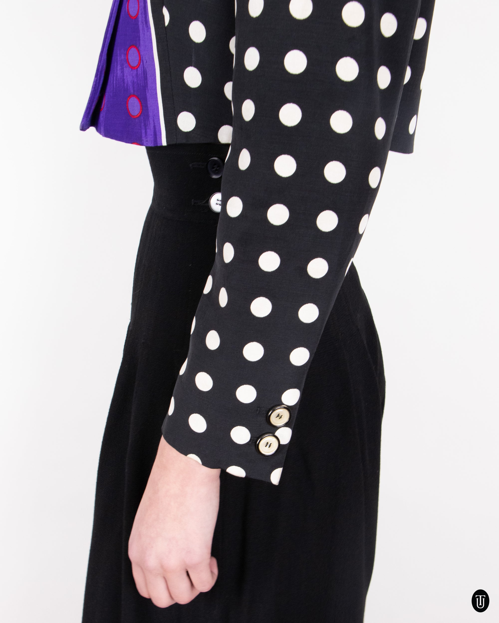 Early 90s Gianni Versace Polkadot Cropped Jacket S