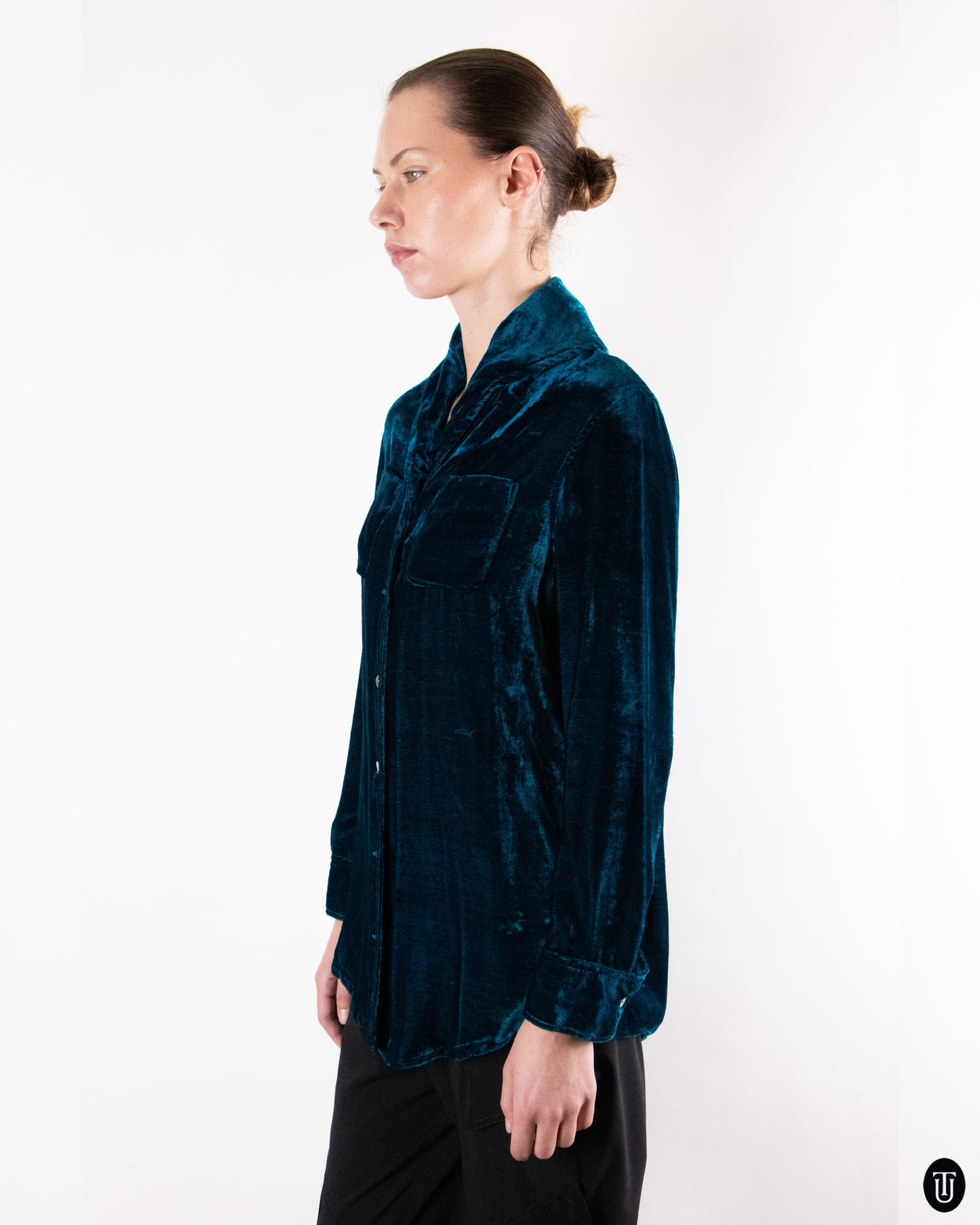 90's Romeo Gigli Petrol Blue Shirt M