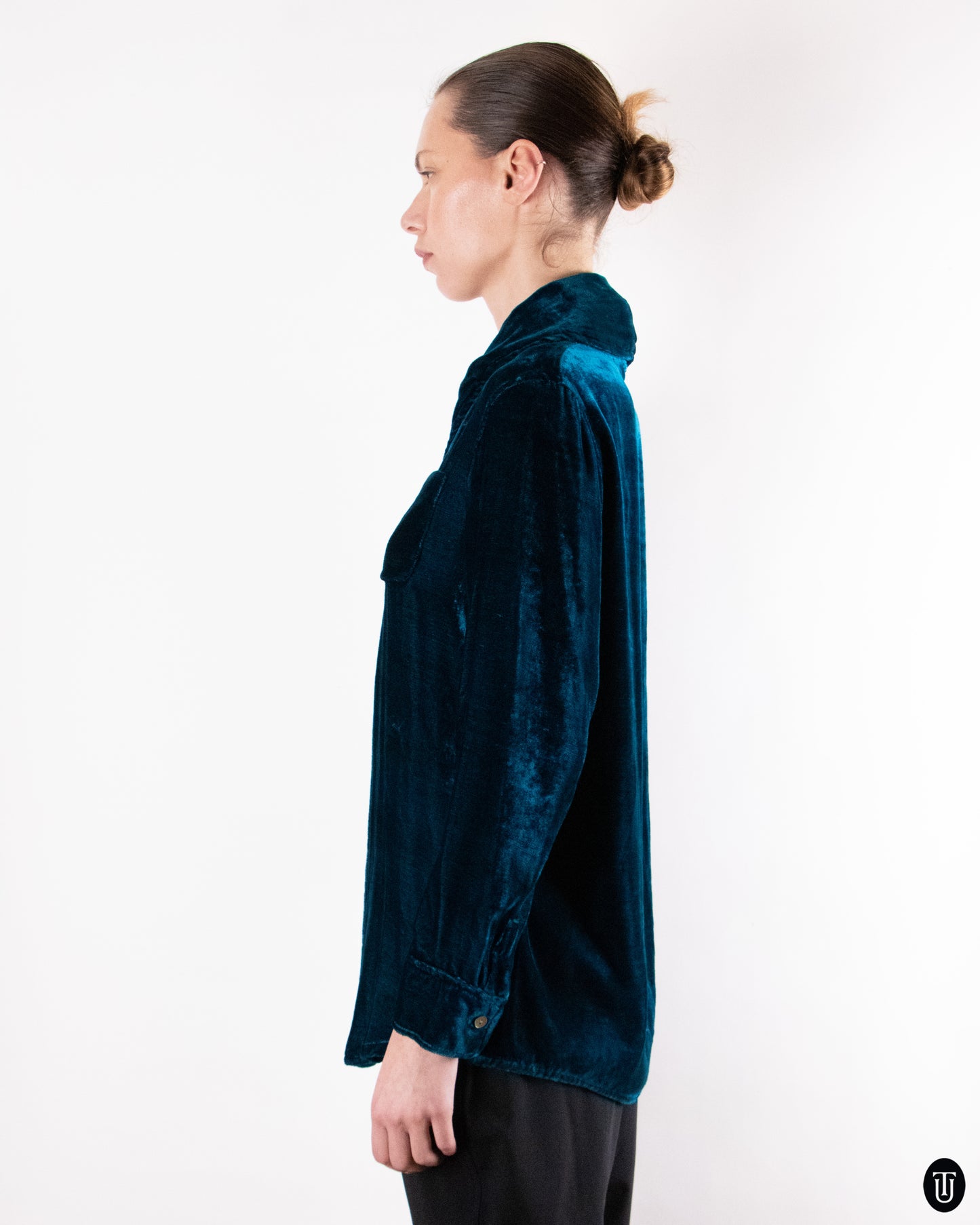 90's Romeo Gigli Petrol Blue Shirt M