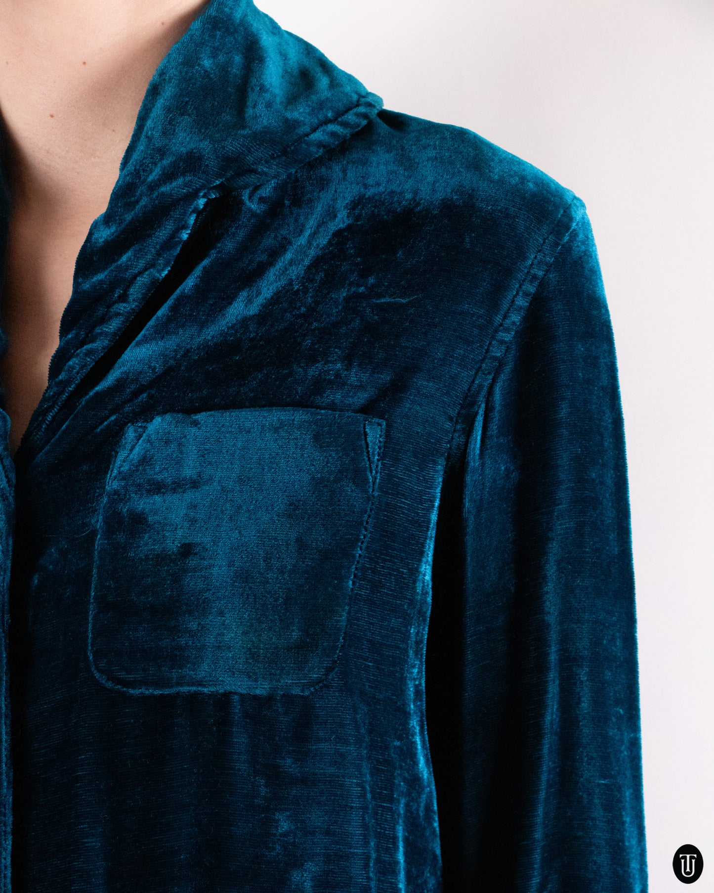 90's Romeo Gigli Petrol Blue Shirt M