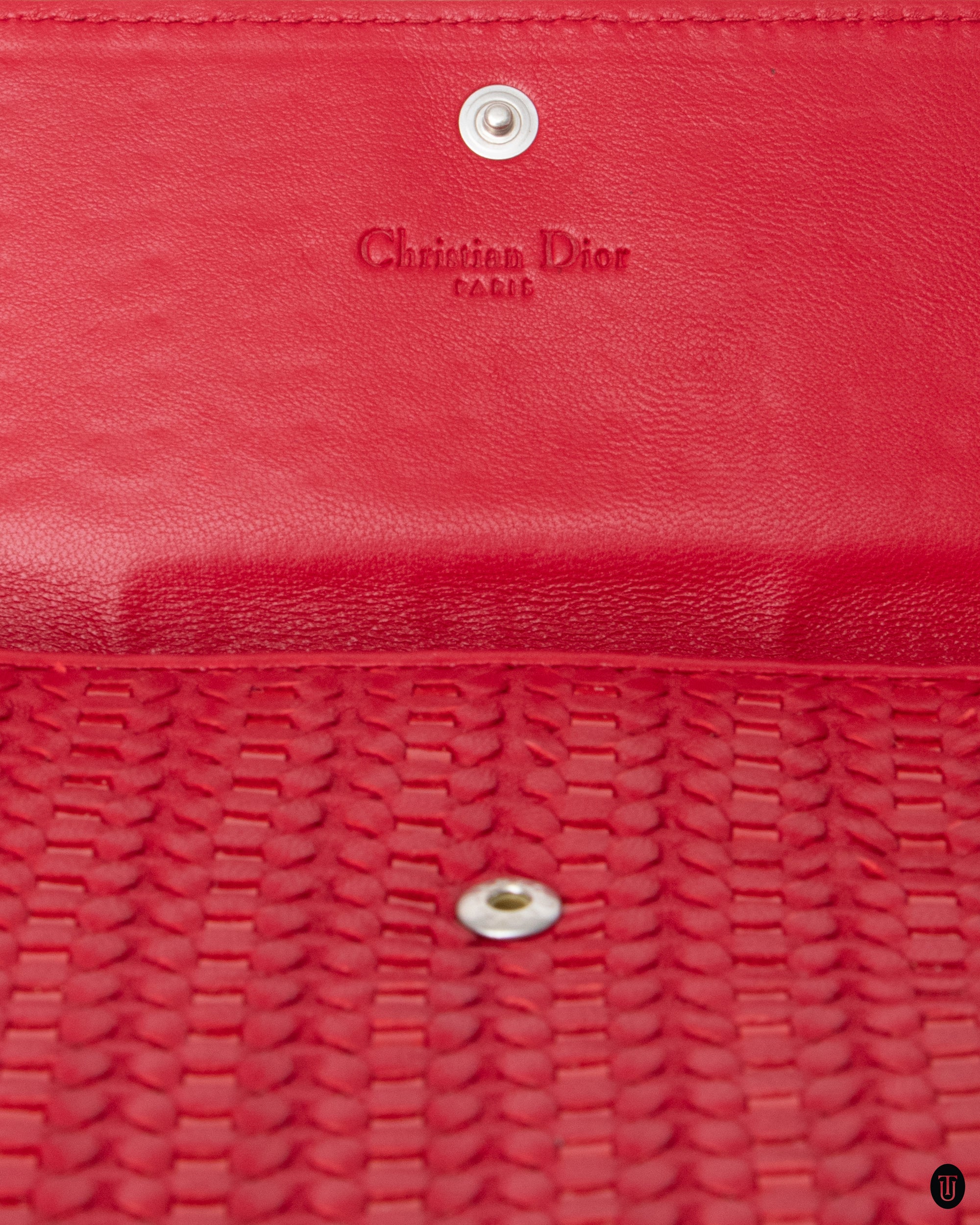 2000s Red Lady Dior Tote Bag