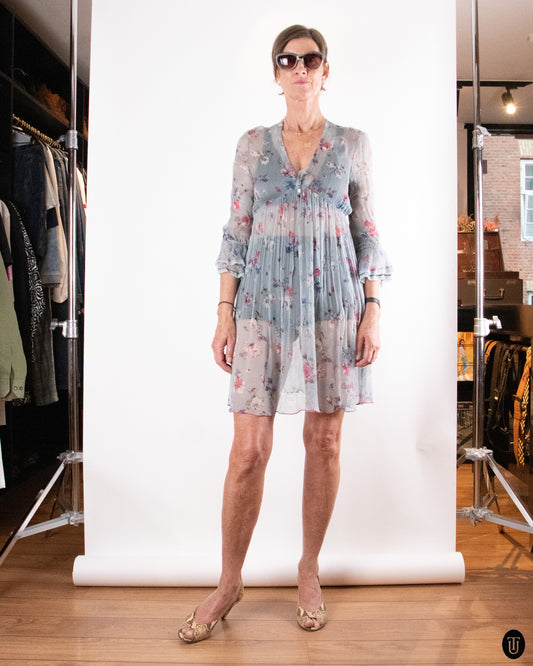 00's Mariella Rosatti Bohemian Mini Dress M