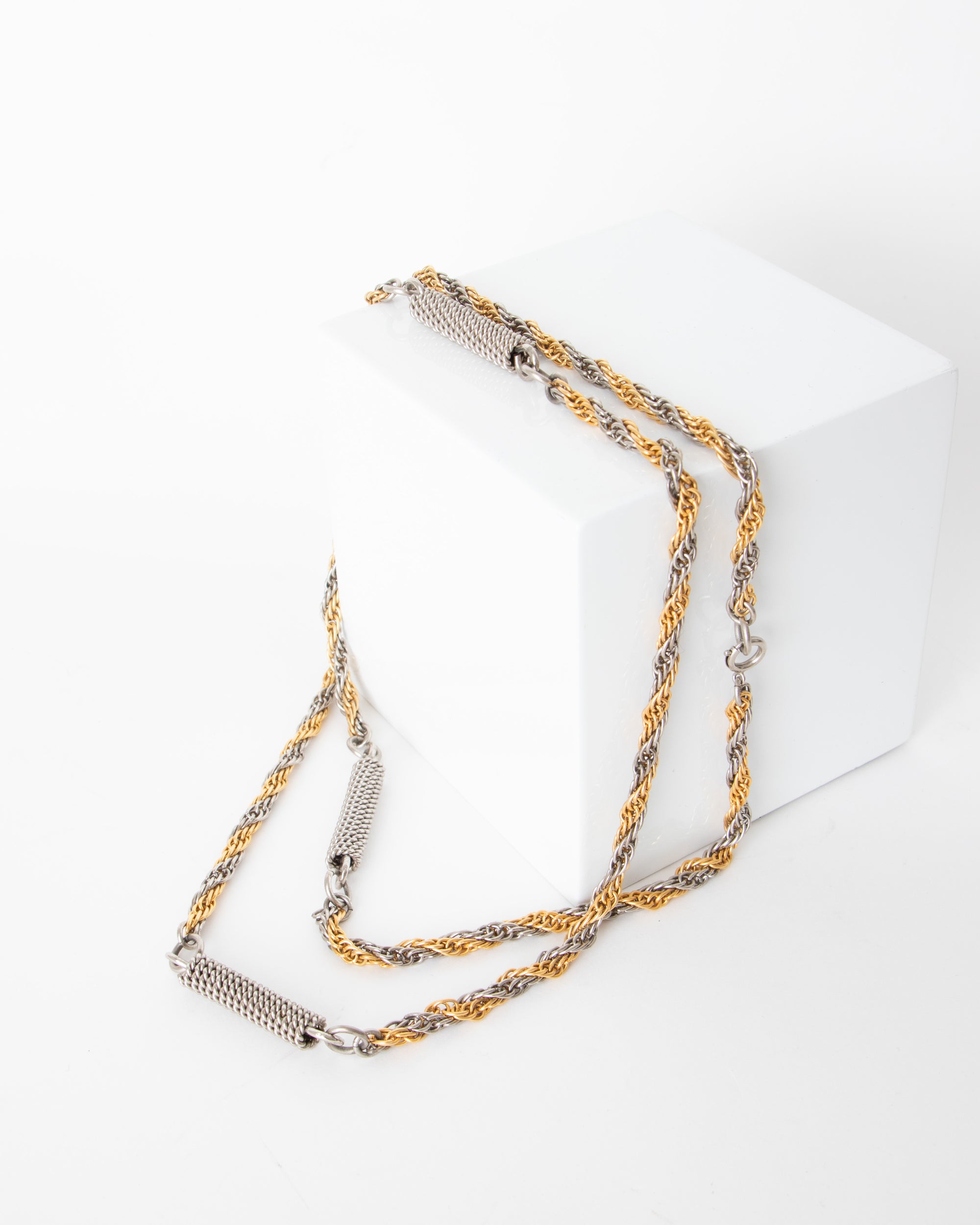 70s Brass and Chrome Multifunctional Chain