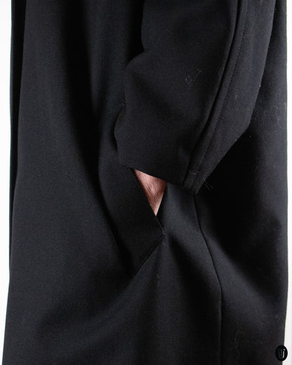 90's Jean Paul Gaultier Black Wool Overcoat XL
