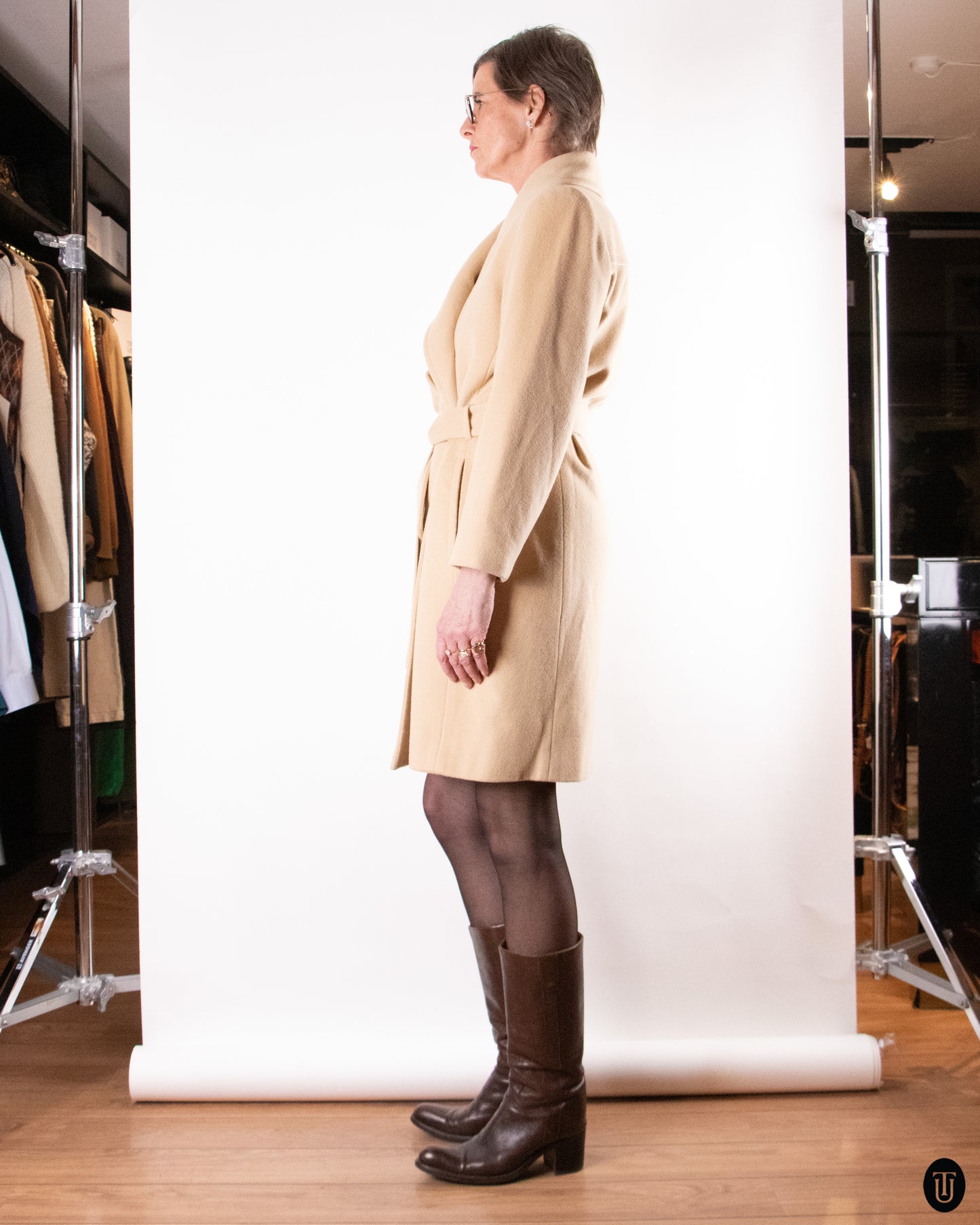 70's Yves Saint Laurent Cashmere & Wool Coat M