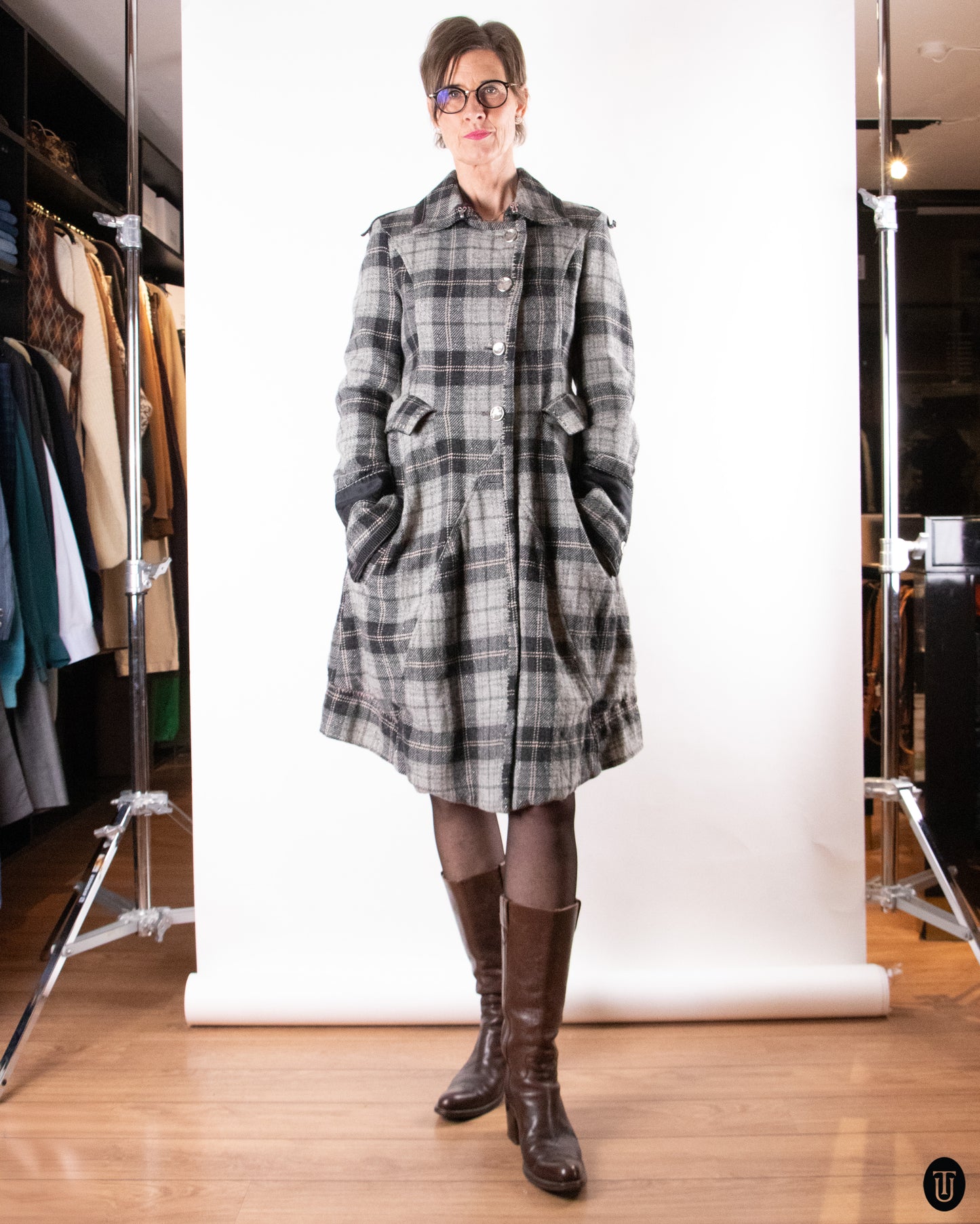 2000's Marithé + François Girbaud Plaid Wool Jacket L