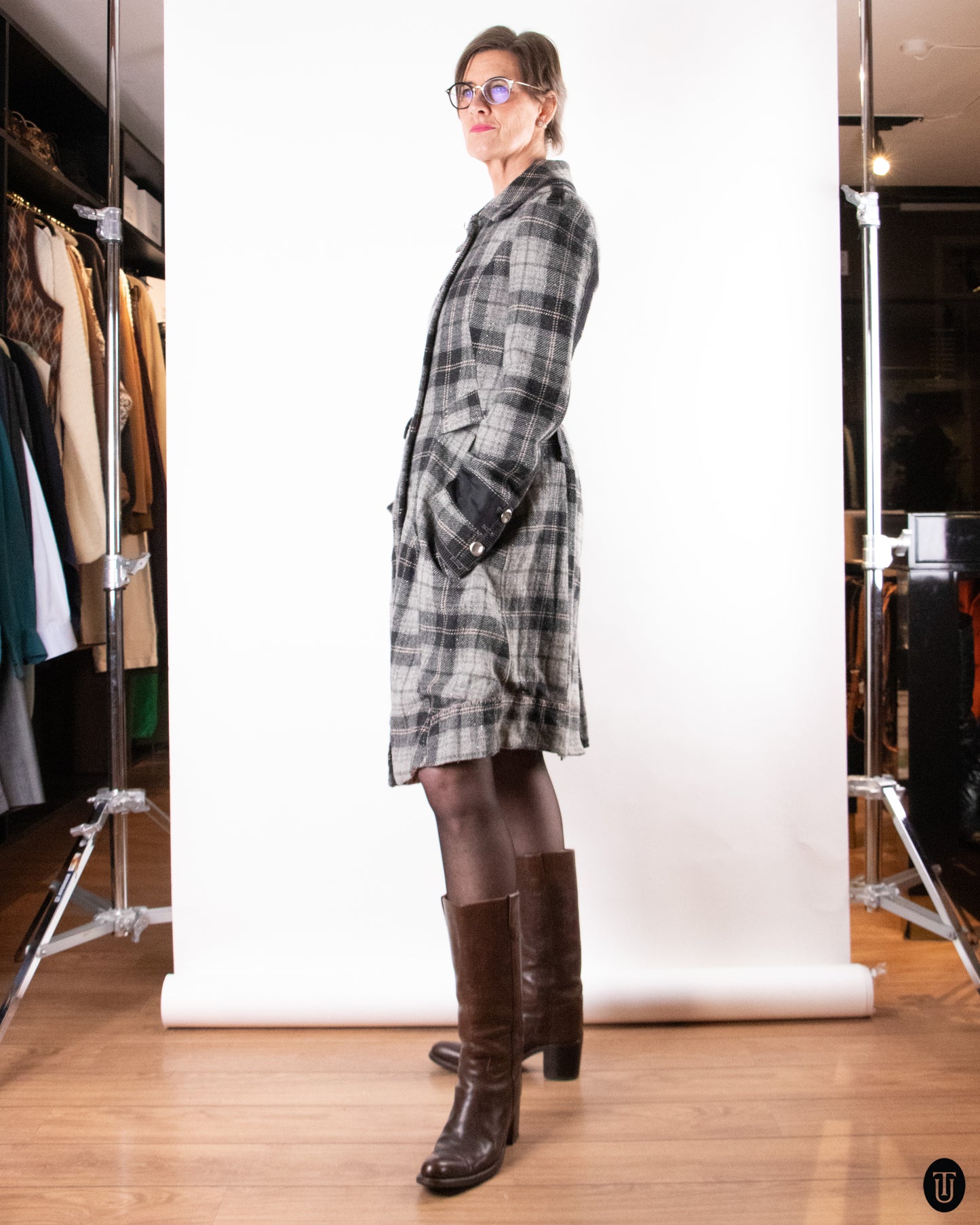 2000's Marithé + François Girbaud Plaid Wool Jacket L