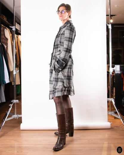 2000's Marithé + François Girbaud Plaid Wool Jacket L