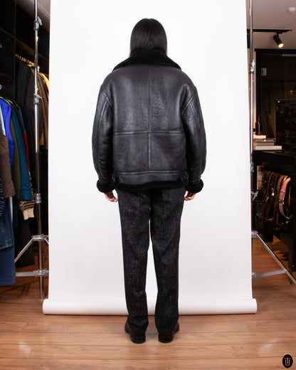 80's Shearling Air Force Leather Jacket L