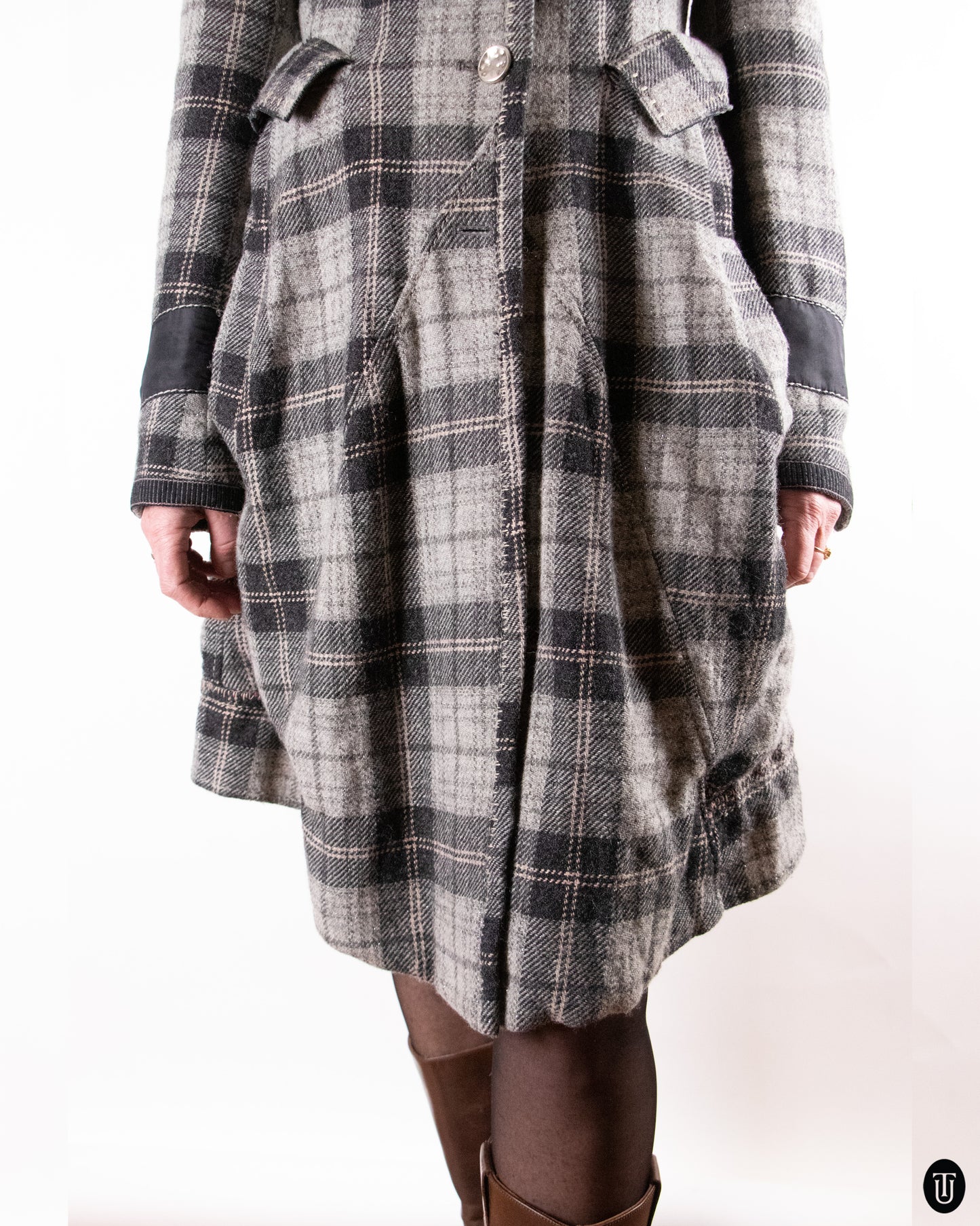 2000's Marithé + François Girbaud Plaid Wool Jacket L