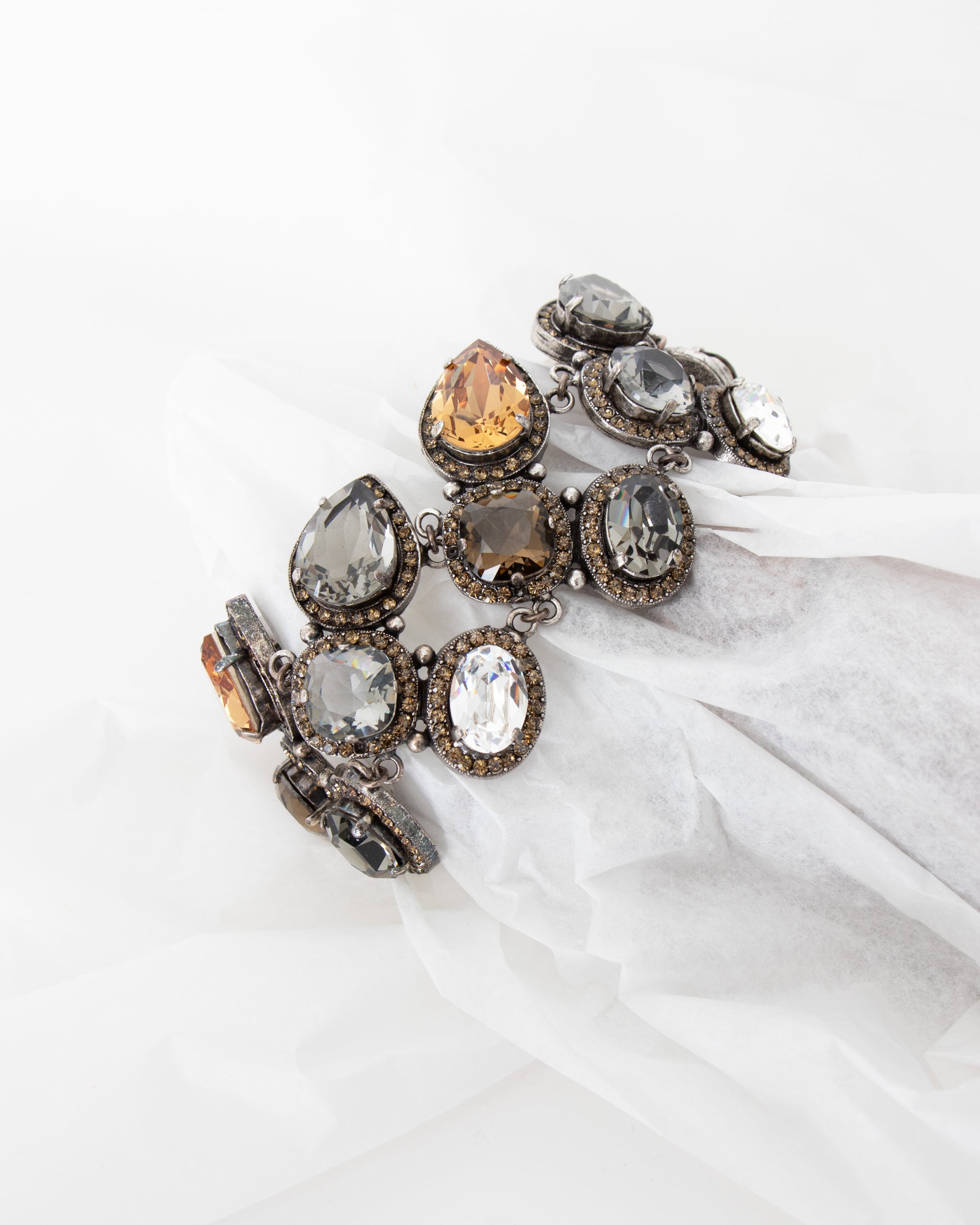 2000s Lanvin Statement Bracelet with Crystals