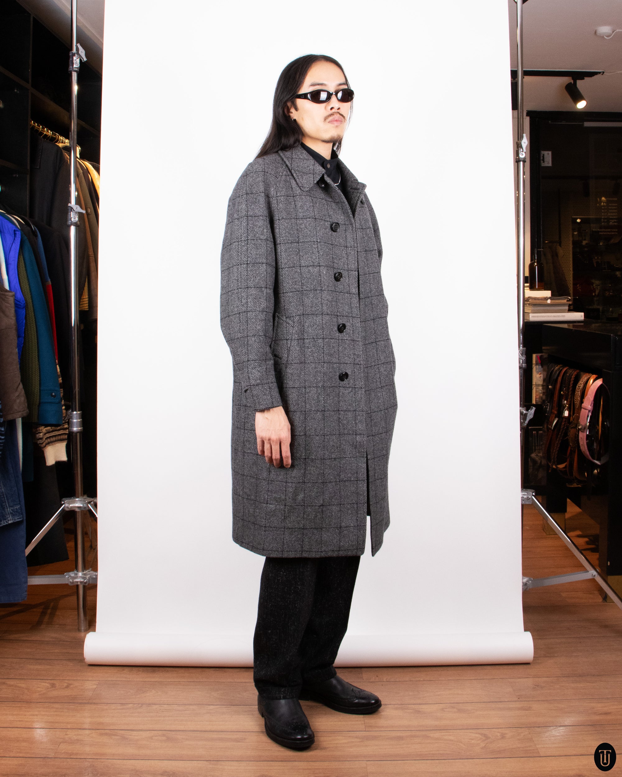 70s Burberry Wool Trenchcoat L