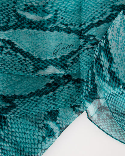 Gucci S/S 2000 Snakeskin Silk Scarf