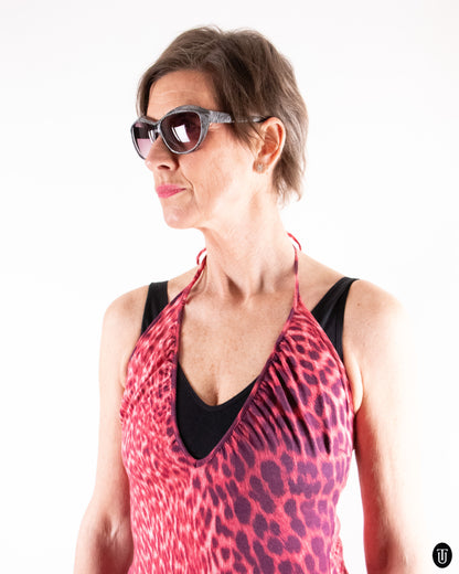 00's Roberto Cavalli Animal Print Dress L