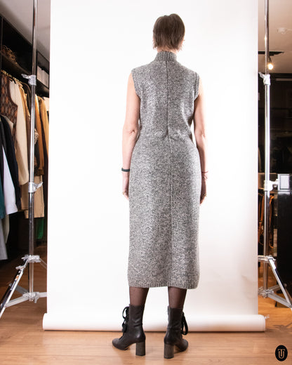 00's Celine Knit Turtleneck Dress L