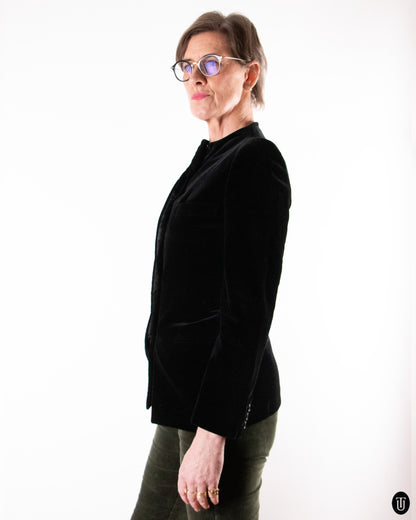 80's Giorgio Armani Black Label Velvet Blazer S