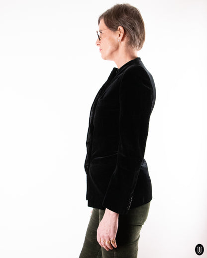 80's Giorgio Armani Black Label Velvet Blazer S