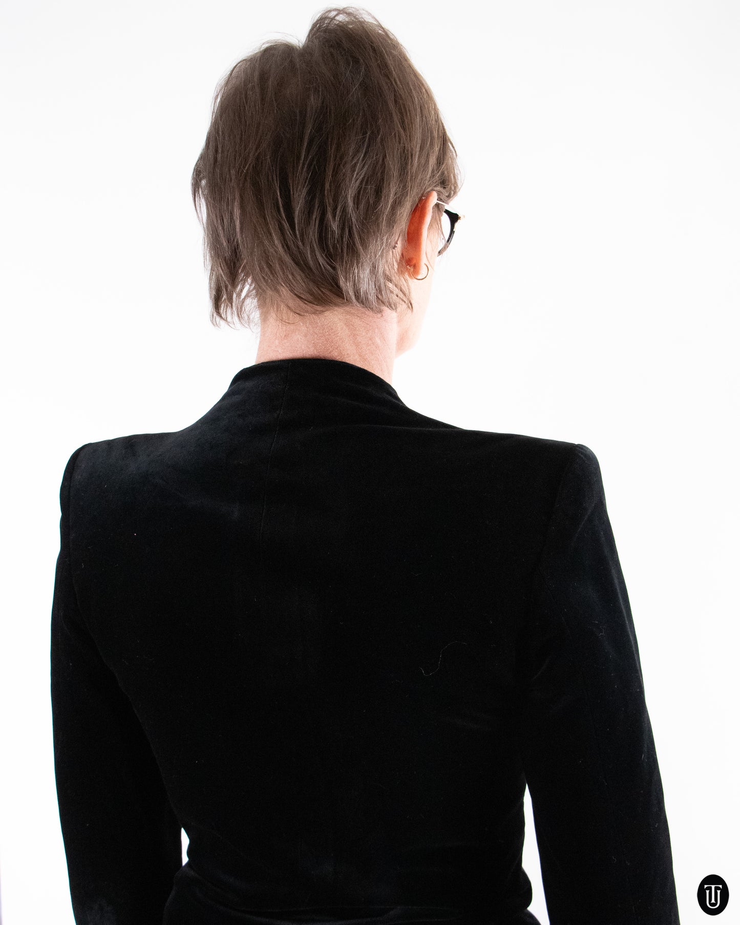 80's Giorgio Armani Black Label Velvet Blazer S