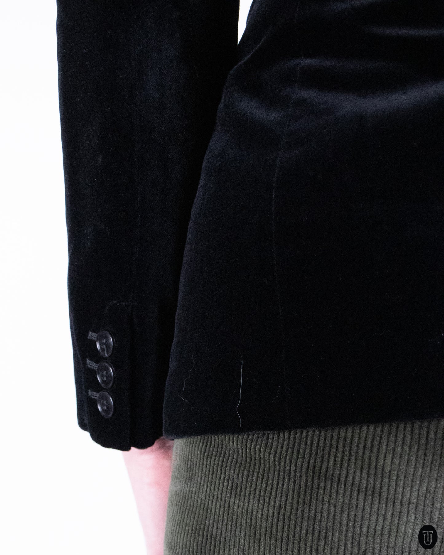 80's Giorgio Armani Black Label Velvet Blazer S