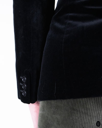 80's Giorgio Armani Black Label Velvet Blazer S