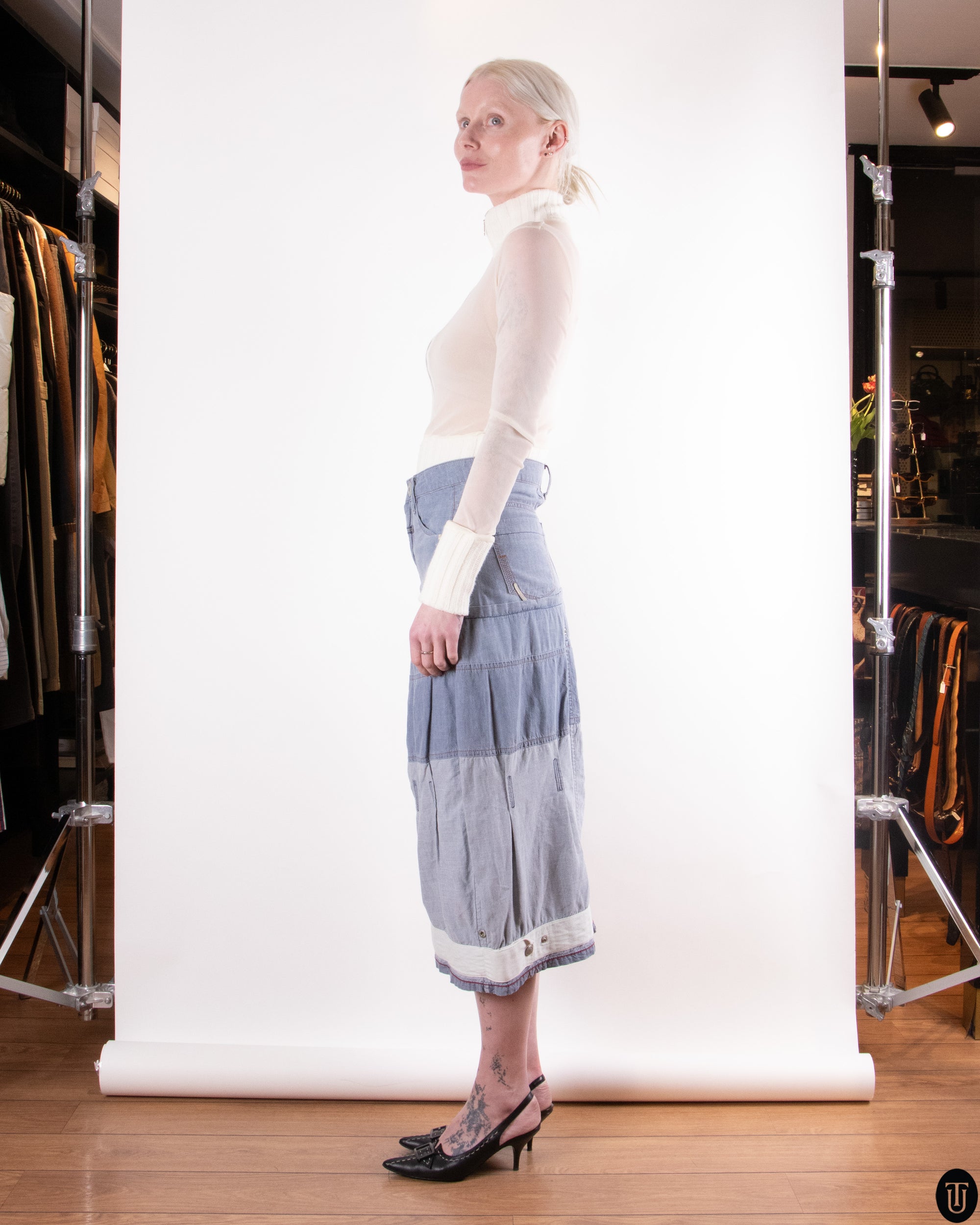00s Francois et Marithé Girbaud Denim Skirt S