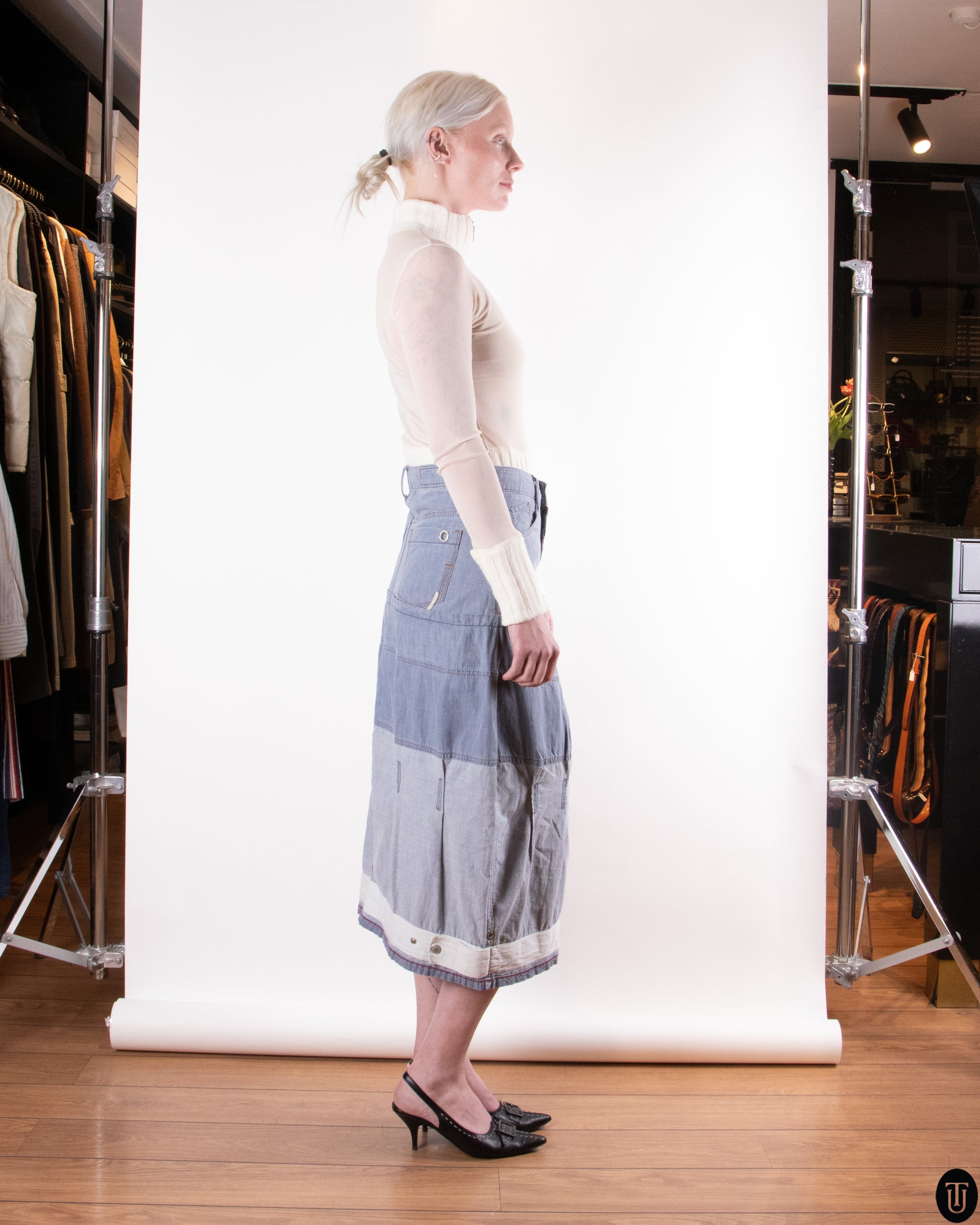 00s Francois et Marithé Girbaud Denim Skirt S