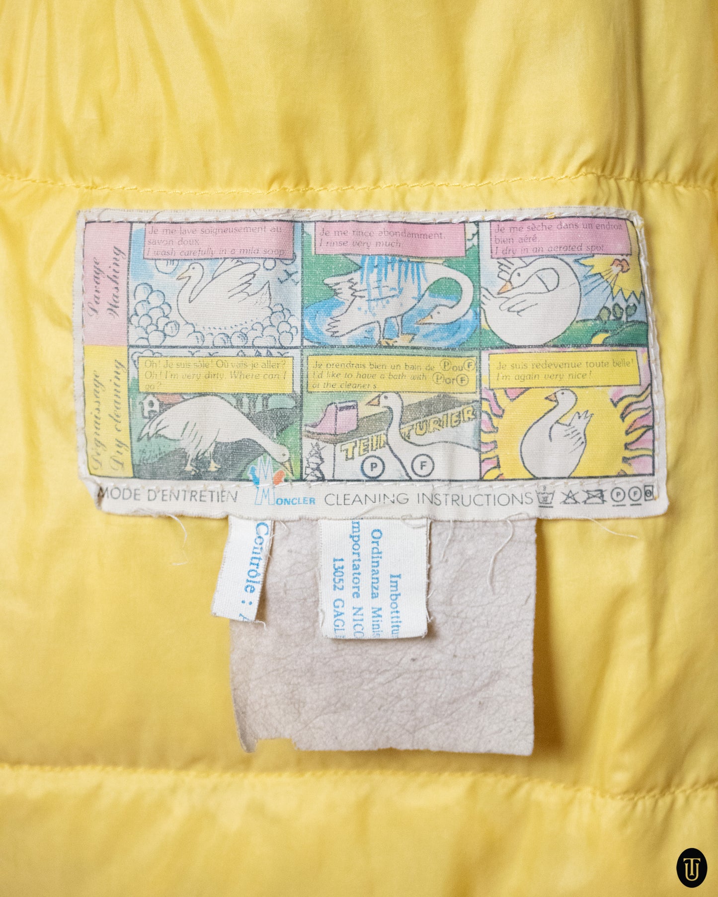 80's Moncler Yellow Puffer Jacket L